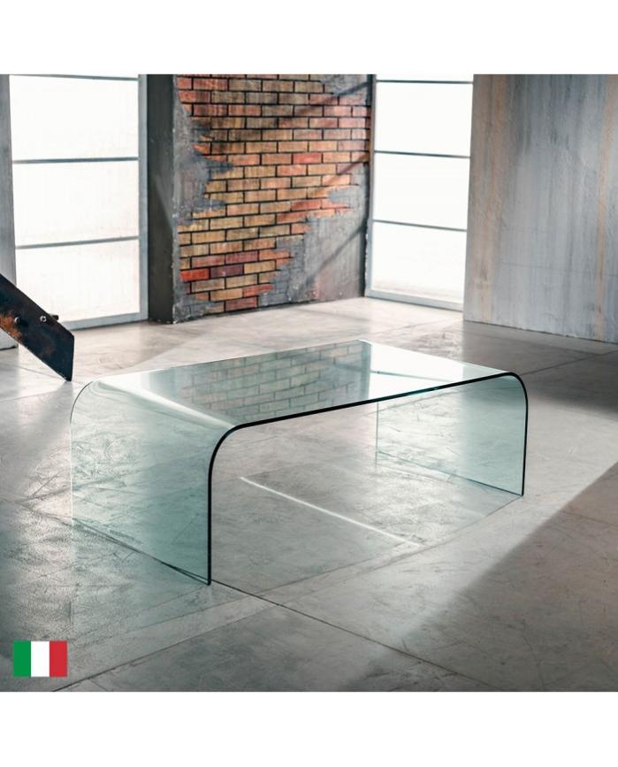 Stilprojectstore Tavolino da caffè in Vetro Curvato Trasparente