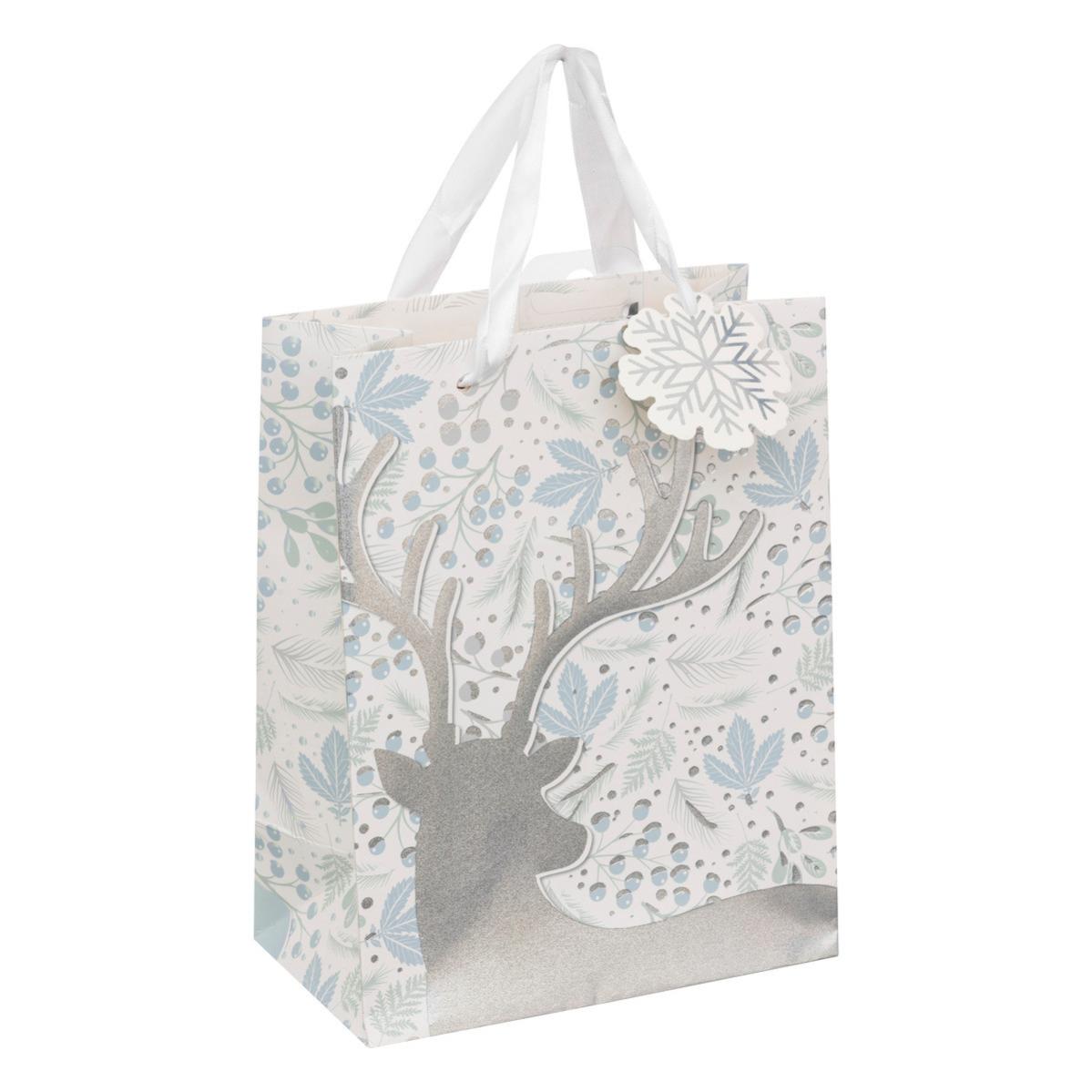 Lot De 6 Sacs Cadeaux Personnalisables Blanc Mat Taille Moyenne & Papier De Soie Sacs En Papier