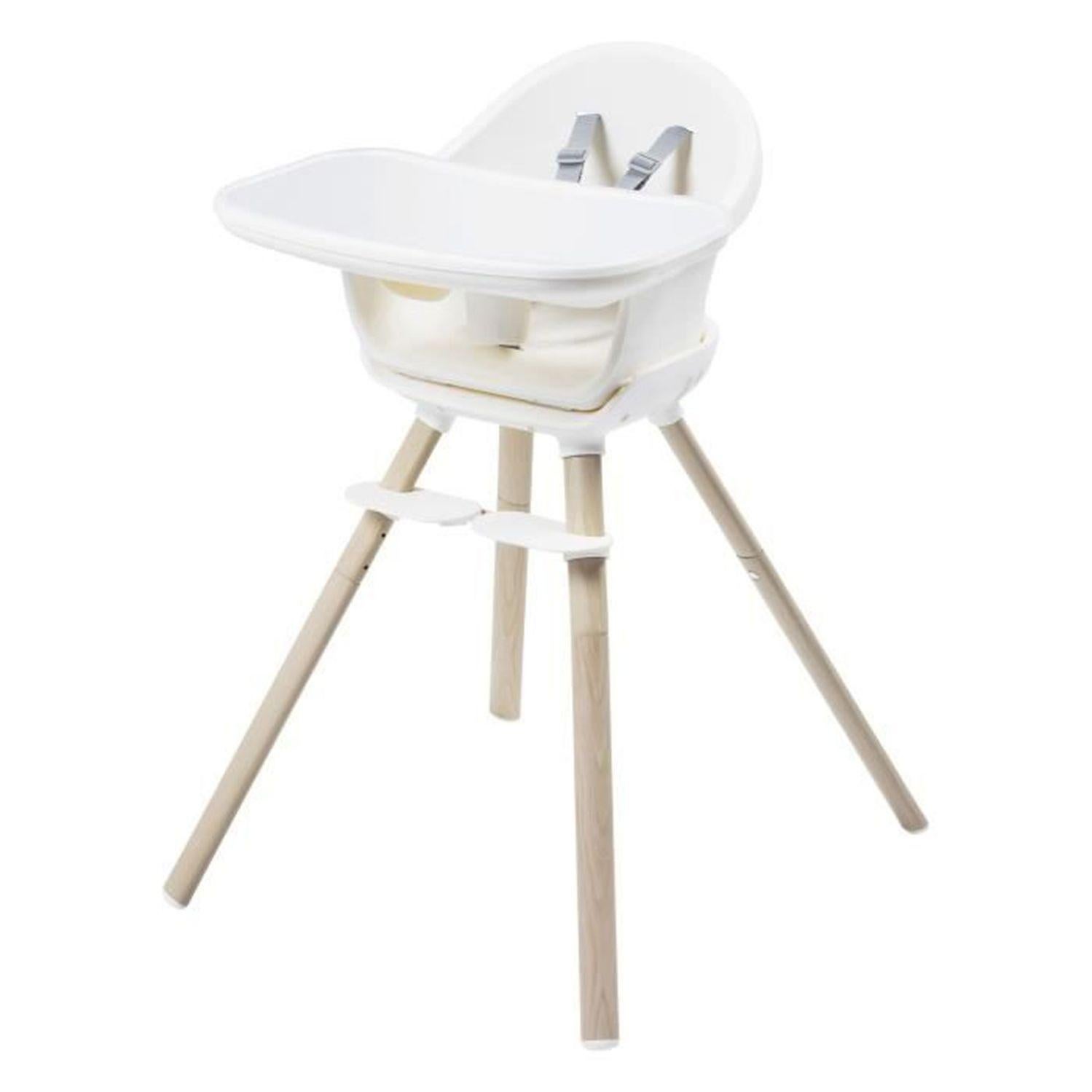 Chaise Haute Bébé 3 En 1 Kiara - Évolutive De 6 à 36 Mois - Avec Harnais 5 Points Et Plateau Réglable