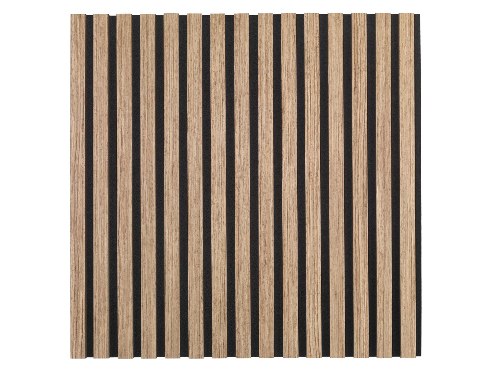 Panneau Mural Acoustique en Bois - 60x60x2,2 cm - Chêne Clair – A