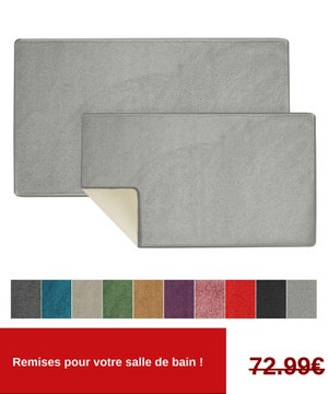 Tapis De Bain Carousel - Ultra Doux Et Antidérapant (50x80cm) | Microfibre Moelleuse, Lavable Machine