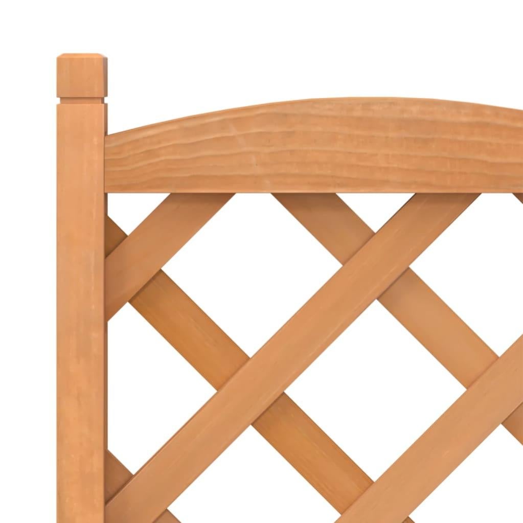Jardinière, Pot de fleur，Bac à fleurs avec treillis et roues marron bois massif de sapin CFW63935 - 7