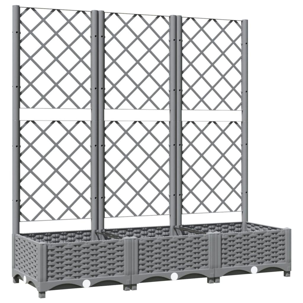 Fioriera Per Piante Rampicanti - VidaXL Fioriera Da Giardino Grigio Chiaro 160x120x53 Cm In Pp 83519867