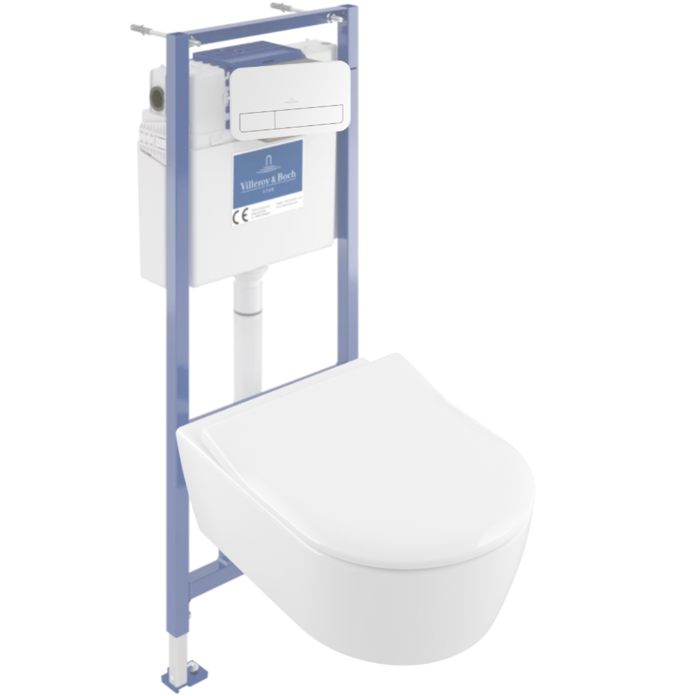 Pack WC suspendu sans bride VILLEROY ET BOCH Avento + Bâti support