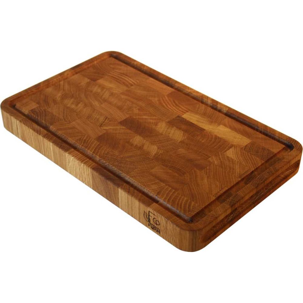 Planche à découper en chêne huilé avec huile de lin offerte Cut 40 x 25 cm Ecofurn Leroy Merlin