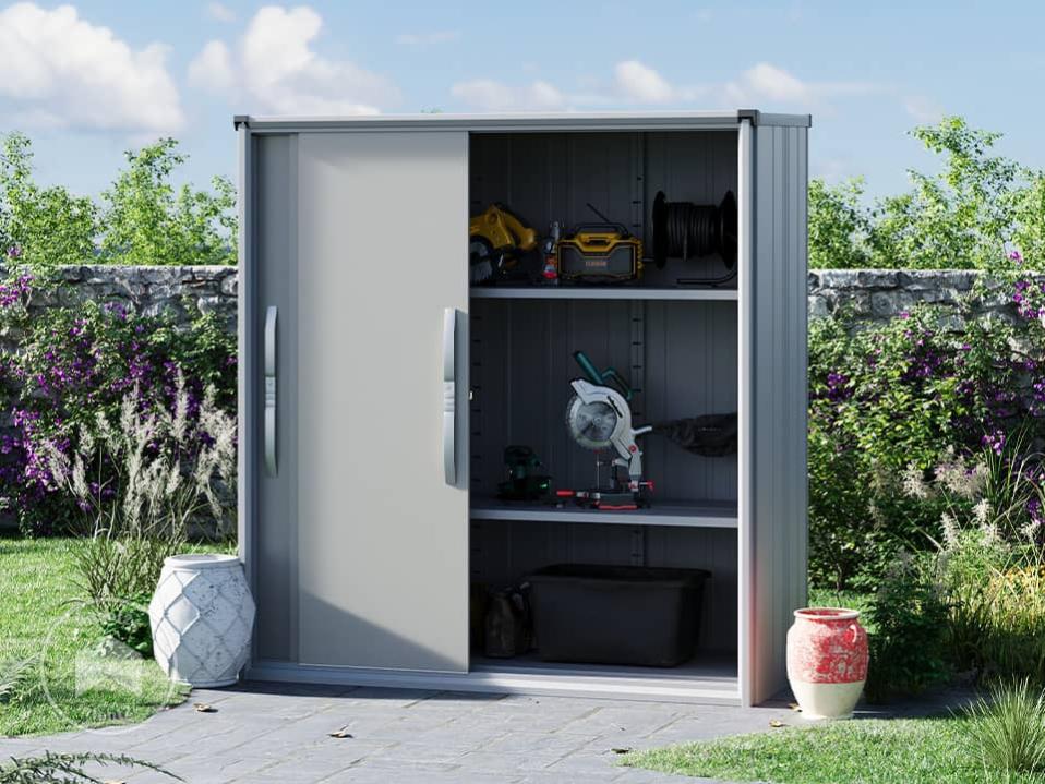 Armoire de jardin en métal 180x75x191 cm Abris de jardin avec porte
