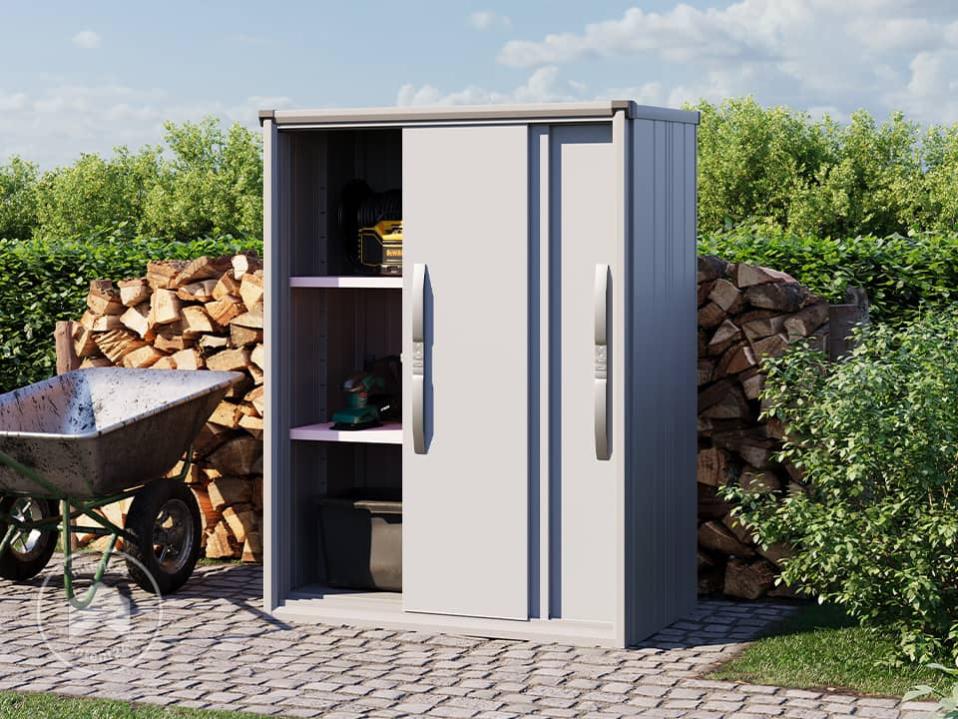 Armoire de jardin en métal 120x75x161 cm Abris de jardin avec porte