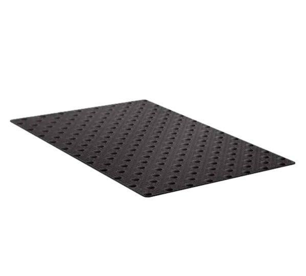 Dalle Podotactile En Caoutchouc Noir - 620 Mm - Bande D'éveil à La Vigilance Pour Personnes Malvoyantes (passage Piéton, Quai, Surface Antidérapante) - 11
