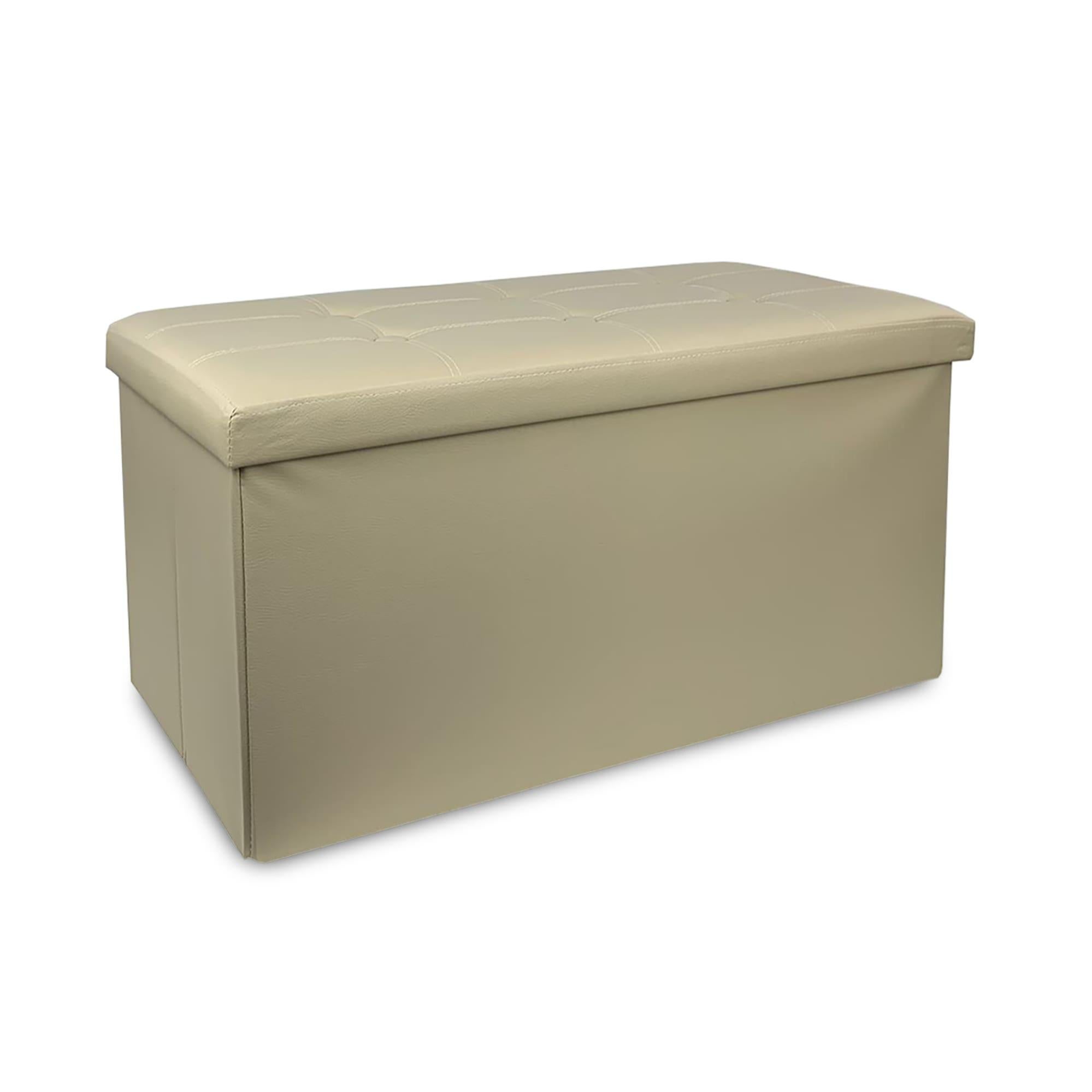 Pouf contenitore panca baule ecopelle sgabello arredo salotto