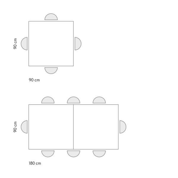 Tavolo allungabile Giuliano, Rovere Rustico, Nobilitato,Made in Italy, Basamento Bianco, 90 x 90 x 76,5 cm - 7
