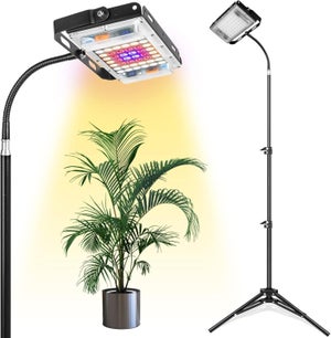 Lampe De Croissance Plantes 120 LEDs, Spectre Complet, 6 Têtes Réglables - Trépied Ajustable, 10 Niveaux De Luminosité, 3 Modes - Pour Intérieur, Semis, Hydroponie