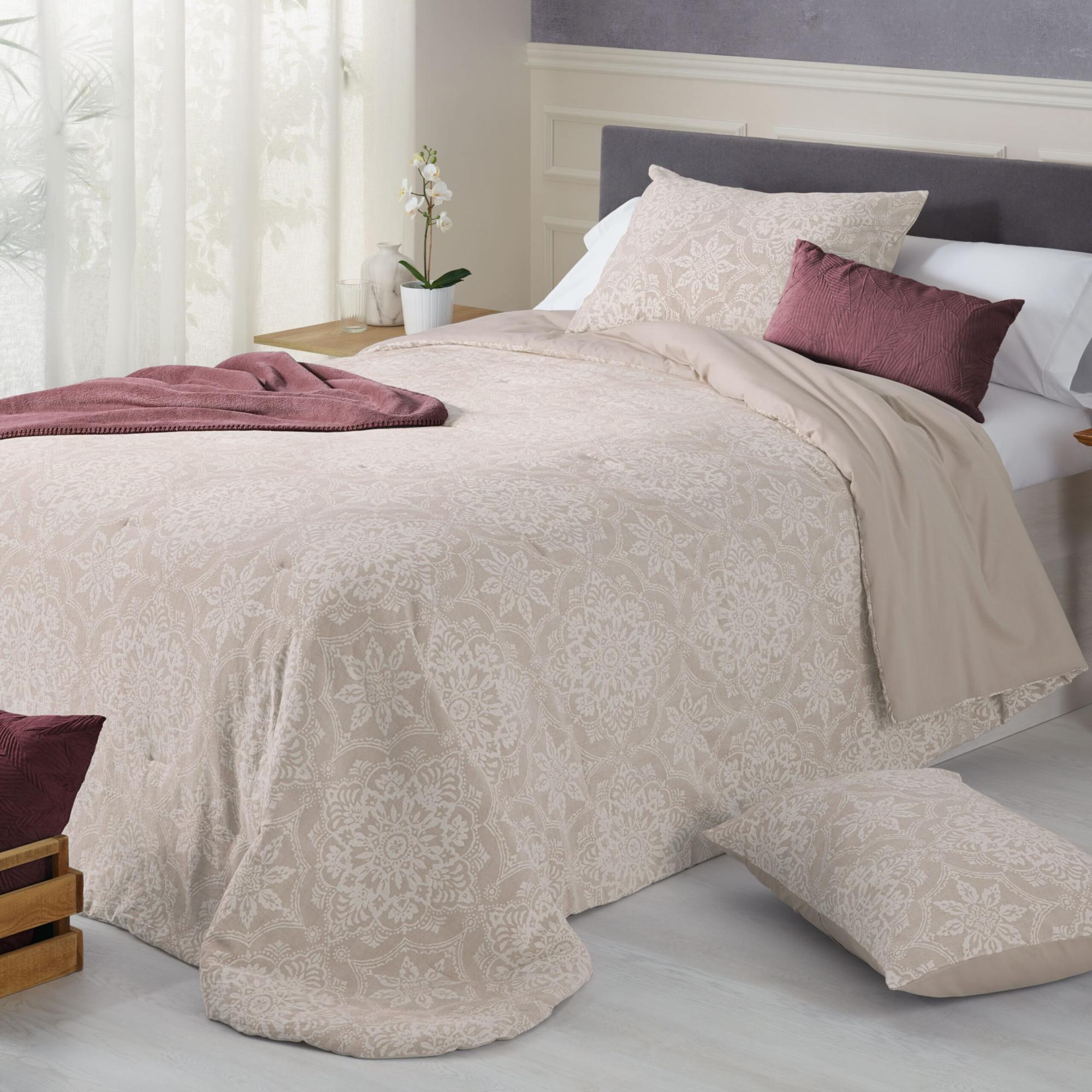 Colcha bouti jacquard 100% algodón enti rosa cama de 180 cm donegal collections