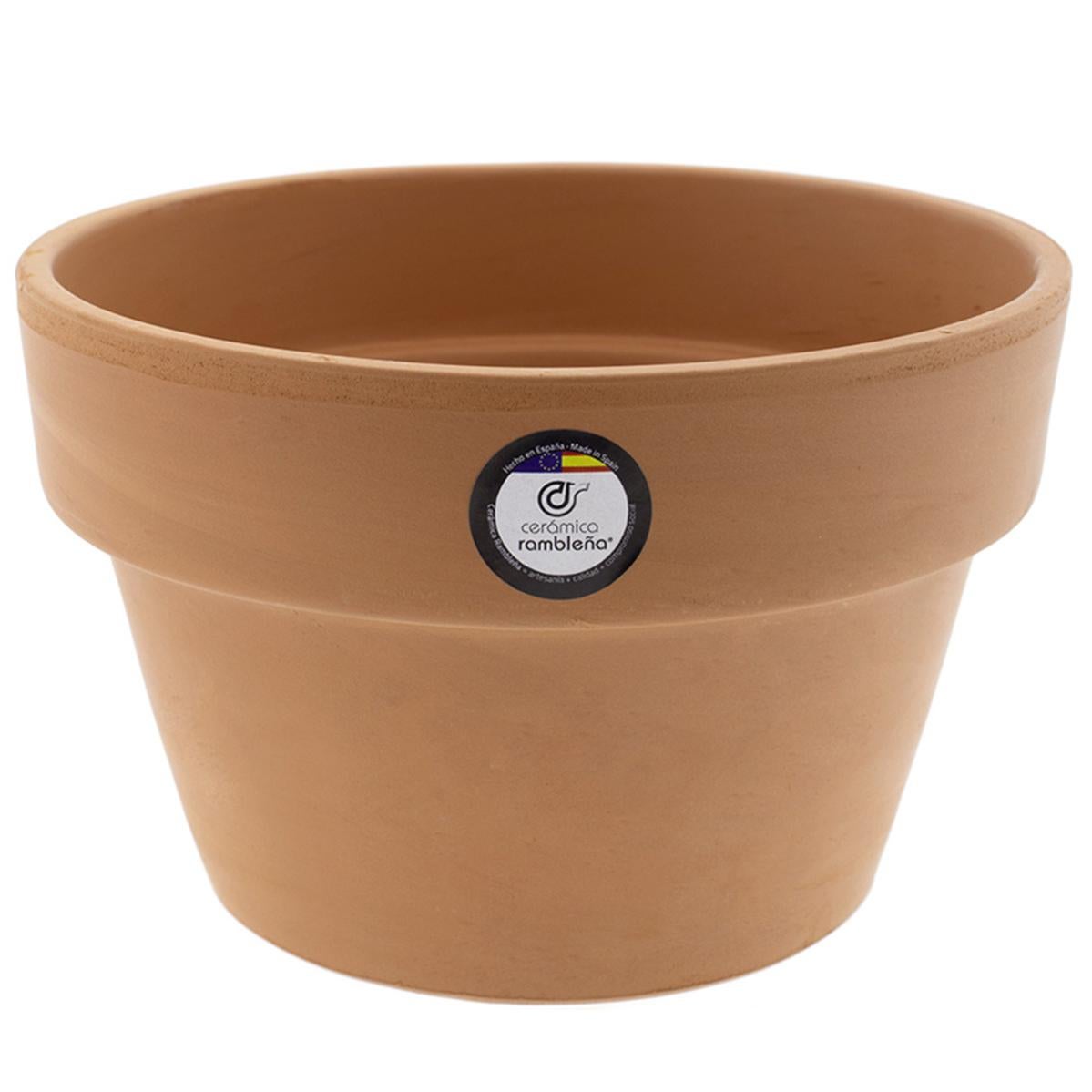 CERAMICA RAMBLENA Vaschetta Terracotta Modello 06 - 40x36x50 Cm, Con Foro Di Drenaggio - 3