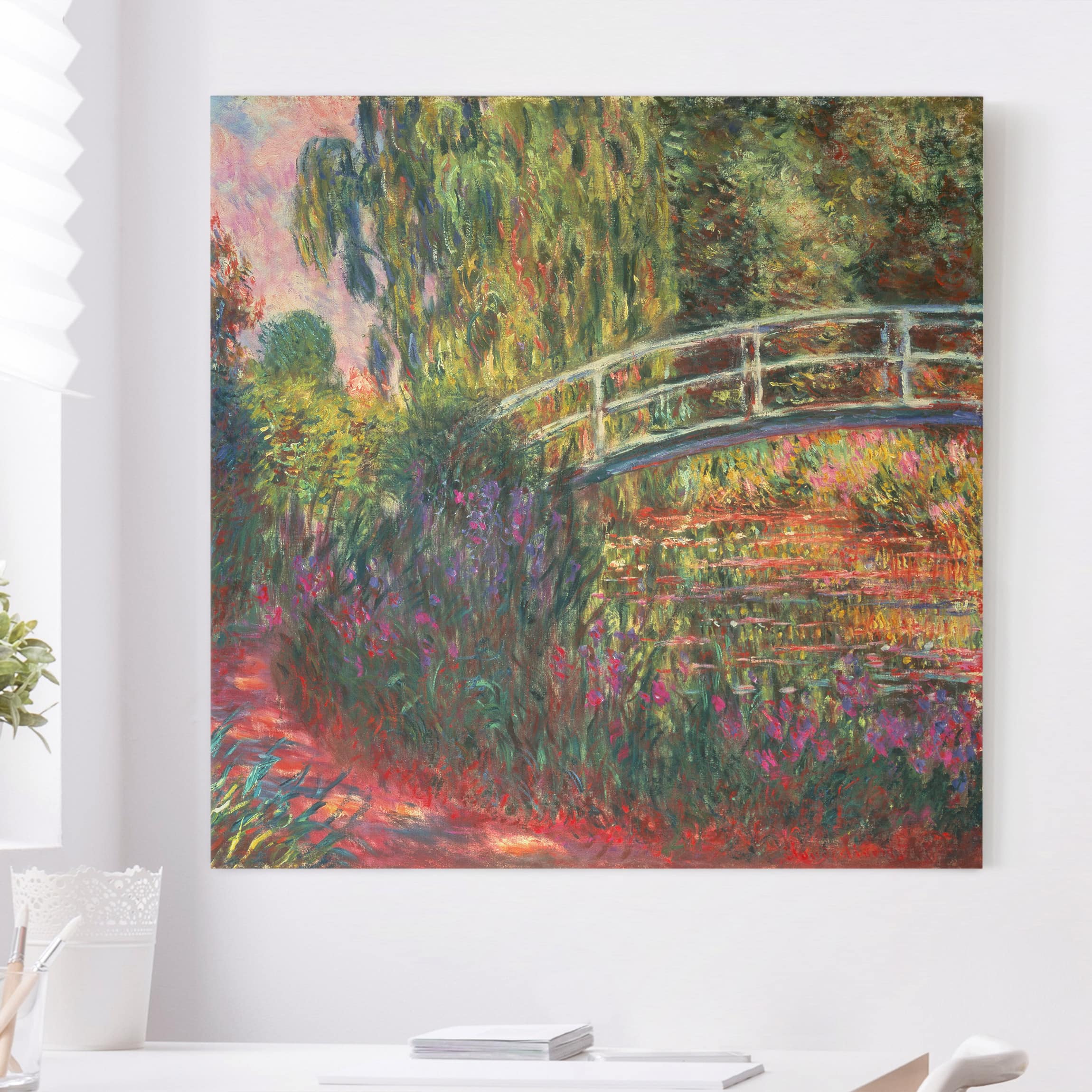 Impression sur toile - Claude Monet - Pont japonais dans le jardin de ...