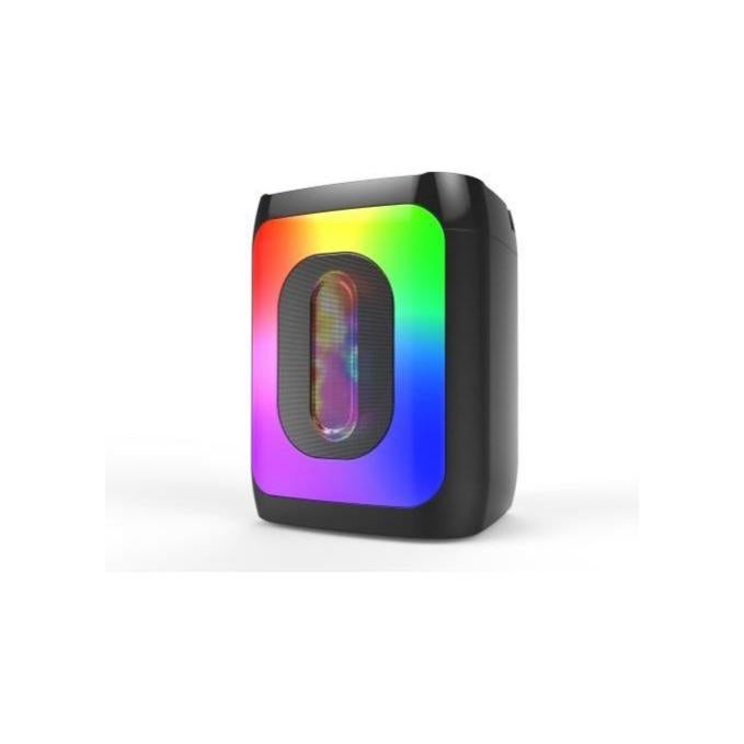 Majestic GLOW Speaker Wireless Con TWS, Batteria Ricaricabile, USB/MicroSD/AUX, Microfono Per Chiamate, Nero