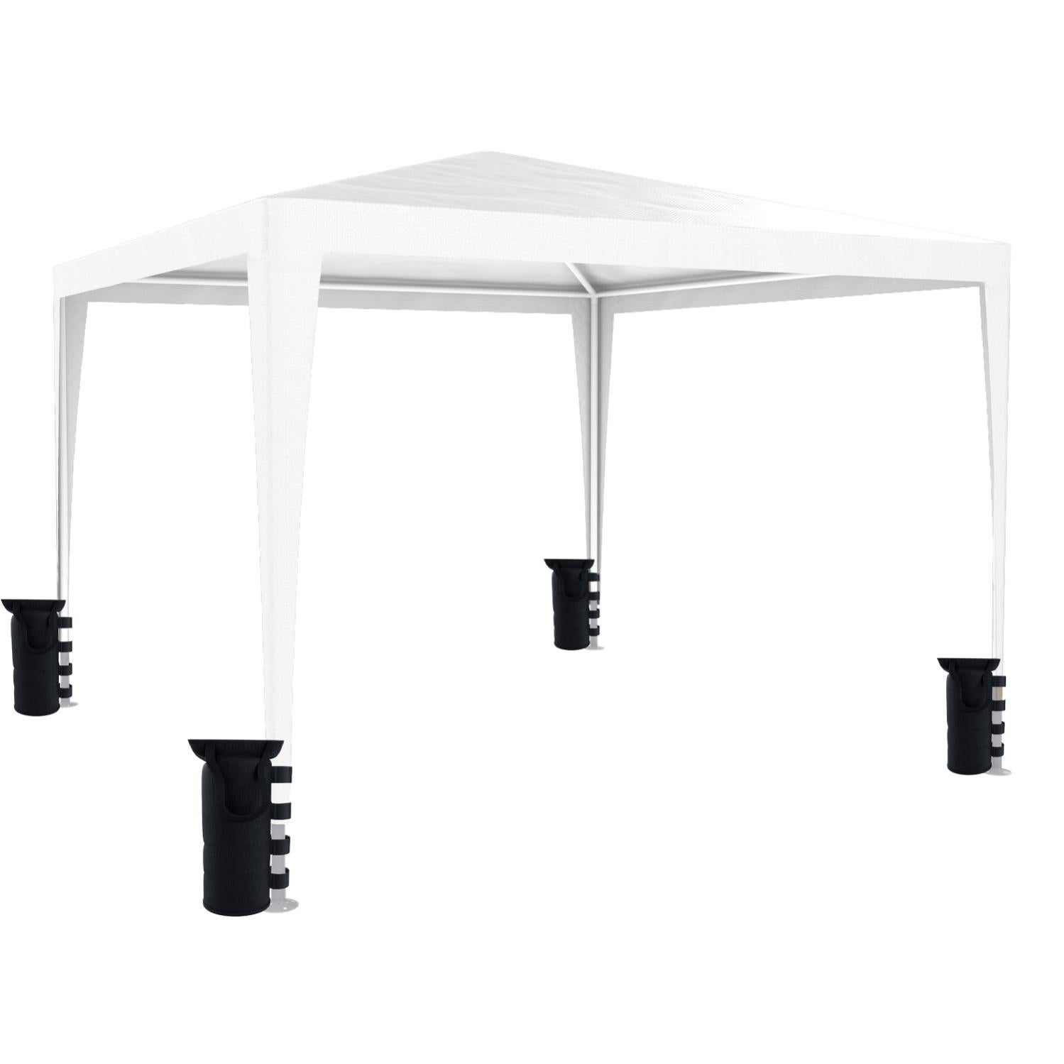 Gazebo da Giardino 3x4 m ALU PREMIUM con copertura del tetto impermeabile ca. 220 g/m² - 4 pareti laterali grigio chiaro - profilo da ca. 9x9 cm