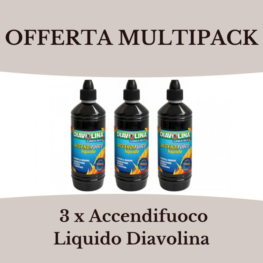Diavolina Accendifuoco Liquido 1LT - Per Accendere Grill E Barbecue Facilmente