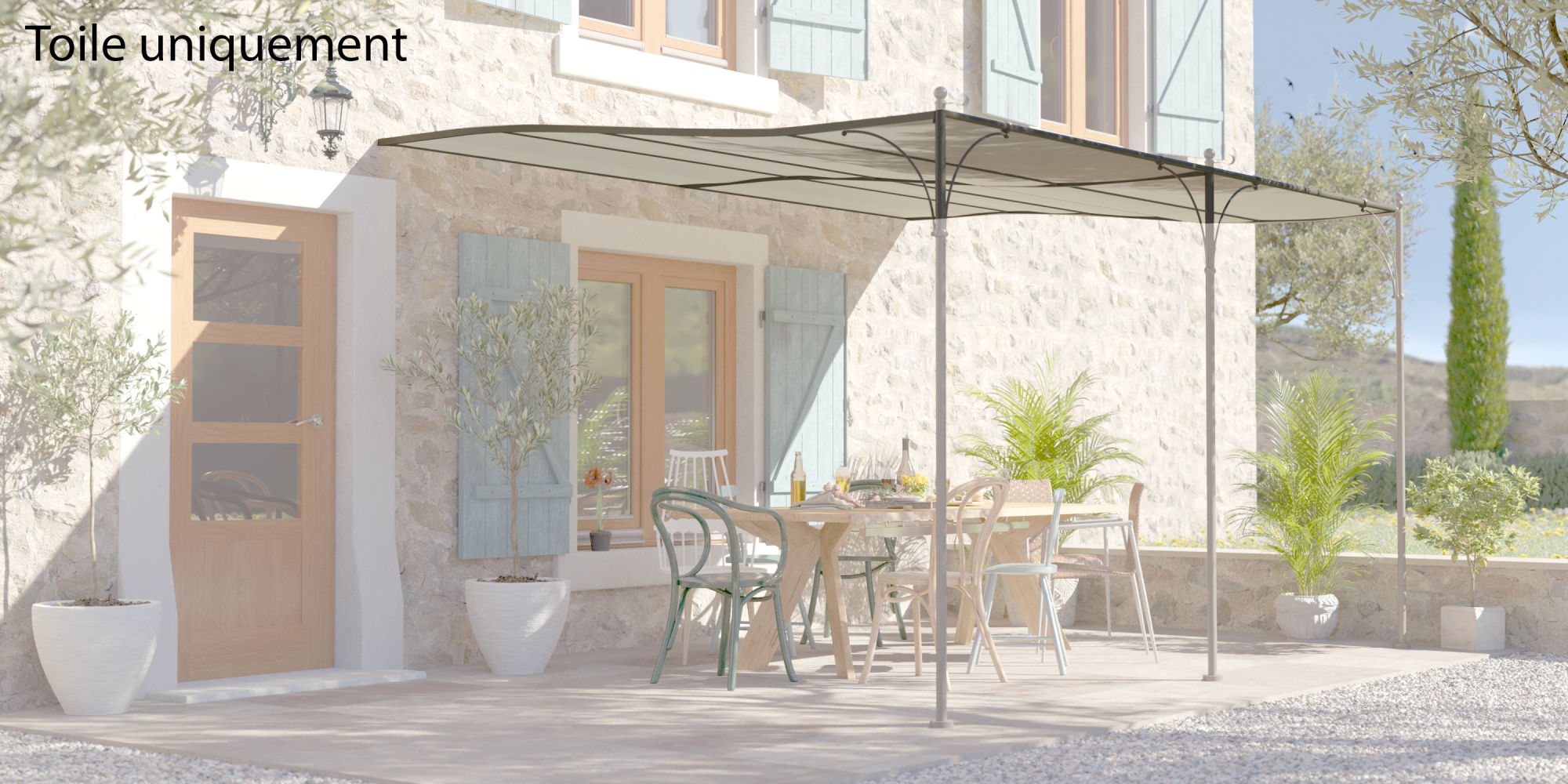 Voile D'ombrage 2x3m Imperméable UV - Pour Jardin, Terrasse, Extérieur