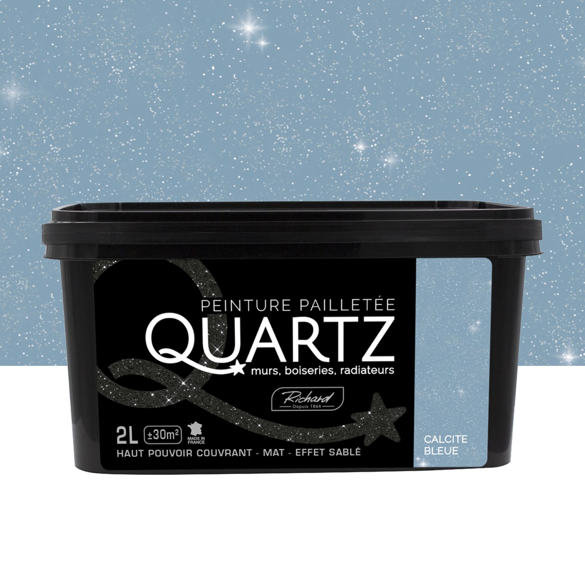 Peinture pailletée CALCITE BLEUE Quartz Richard 2L Leroy Merlin