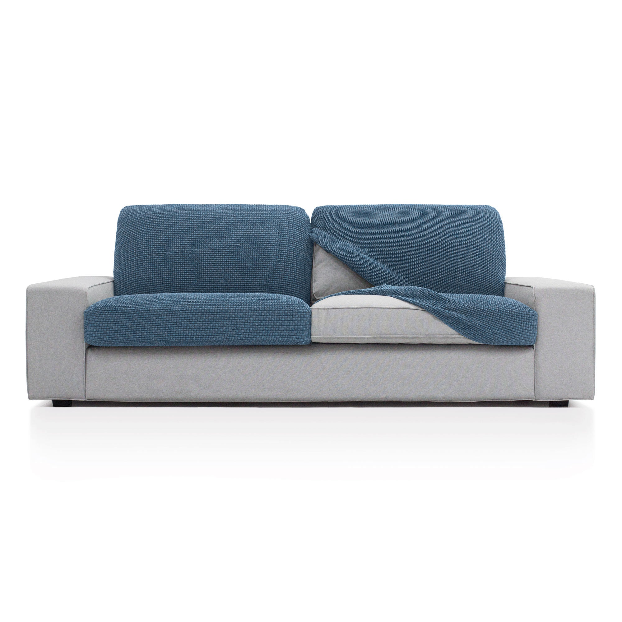 Funda súper elástica independiente para respaldo o asiento de sofá niagara sxl 50/85x140/210x10/20. color celeste