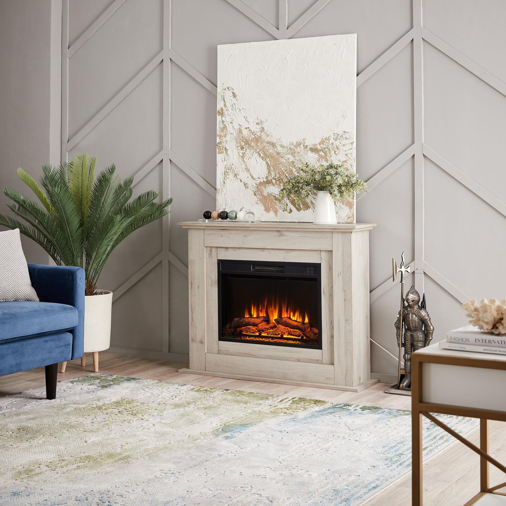 Caminetto Elettrico BALDERIA Finn - 2000W, Effetto Fiamma 3D, Telecomando, Timer, Termostato, Bianco - Foto 7