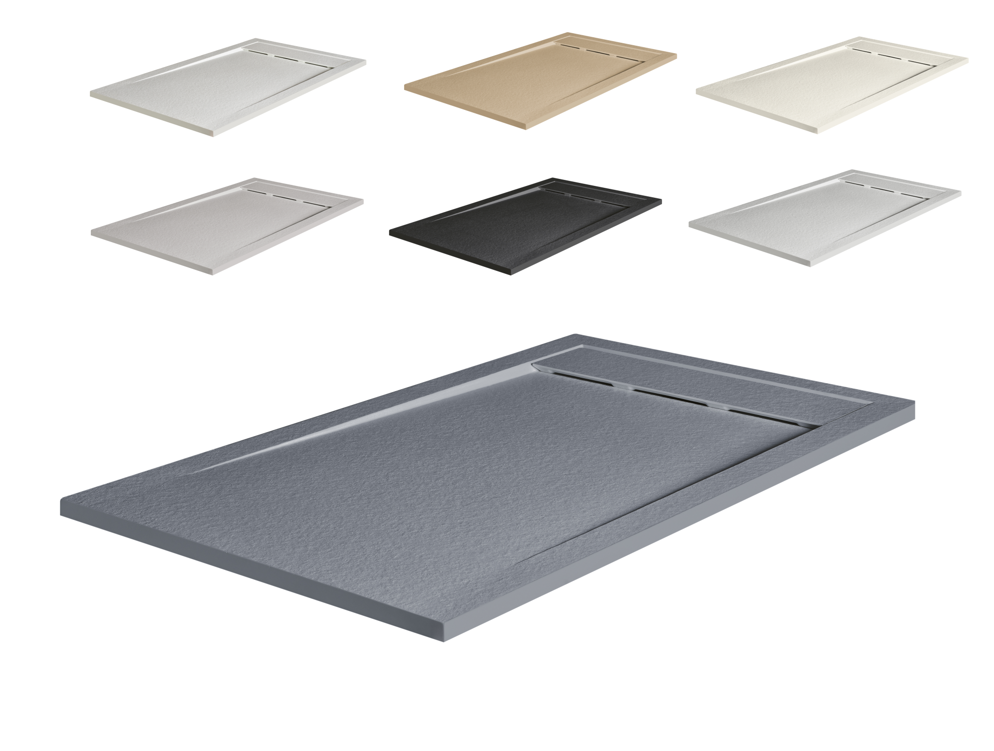 Plato De Ducha De Resina Shower Online - 70x150cm Antideslizante (Textura Pizarra)