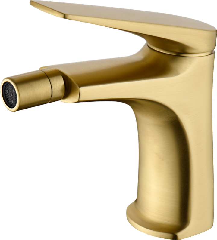 Rubinetto Bidet Monocomando MICE - Ottone, Apertura A Freddo, Finitura Oro Spazzolato - Foto 8