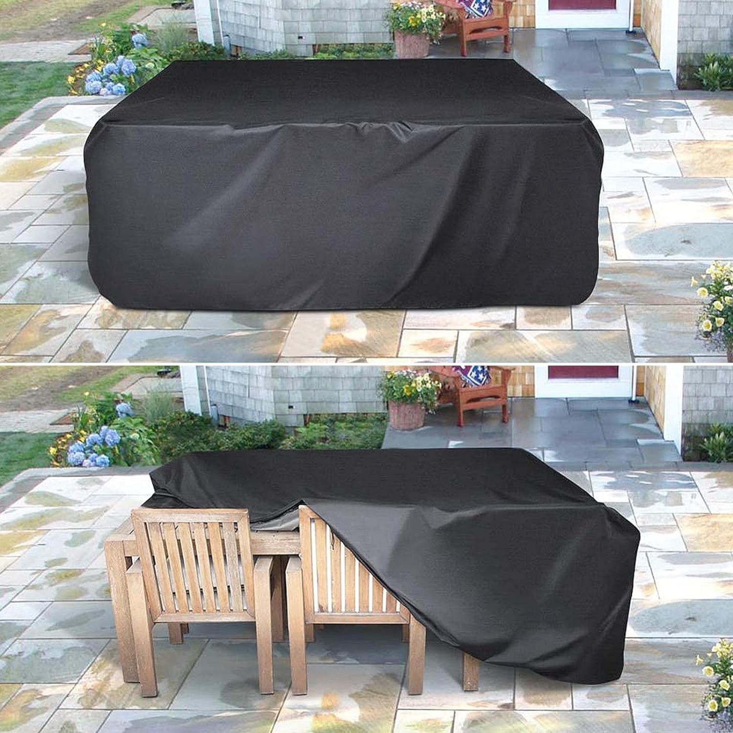 Housse pour Mobilier de Jardin Étanche Bâche Housse de Protection pour Table Salons 213x132x74cm - 2