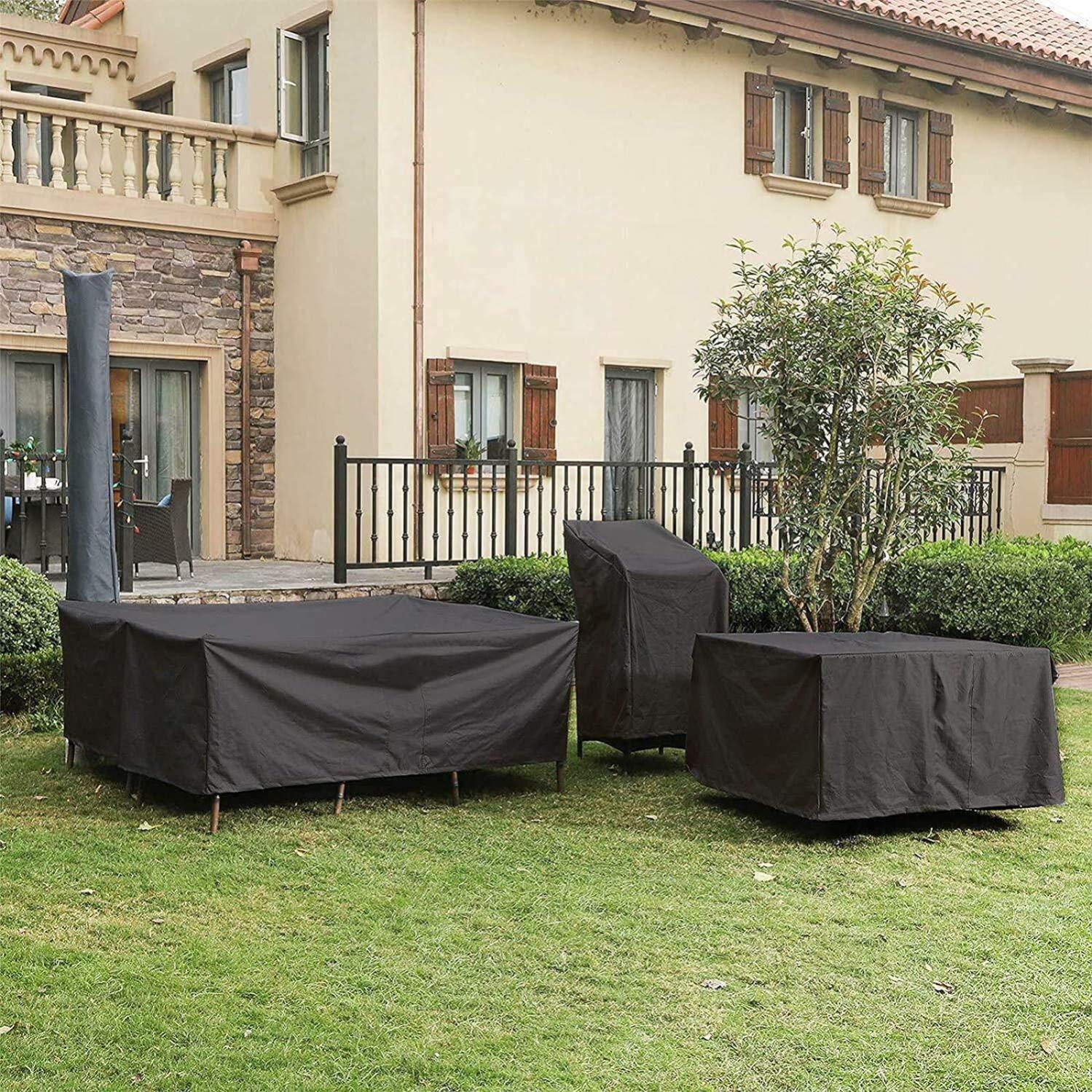 Housse pour Mobilier de Jardin Étanche Bâche Housse de Protection pour Table Salons 213x132x74cm - 5