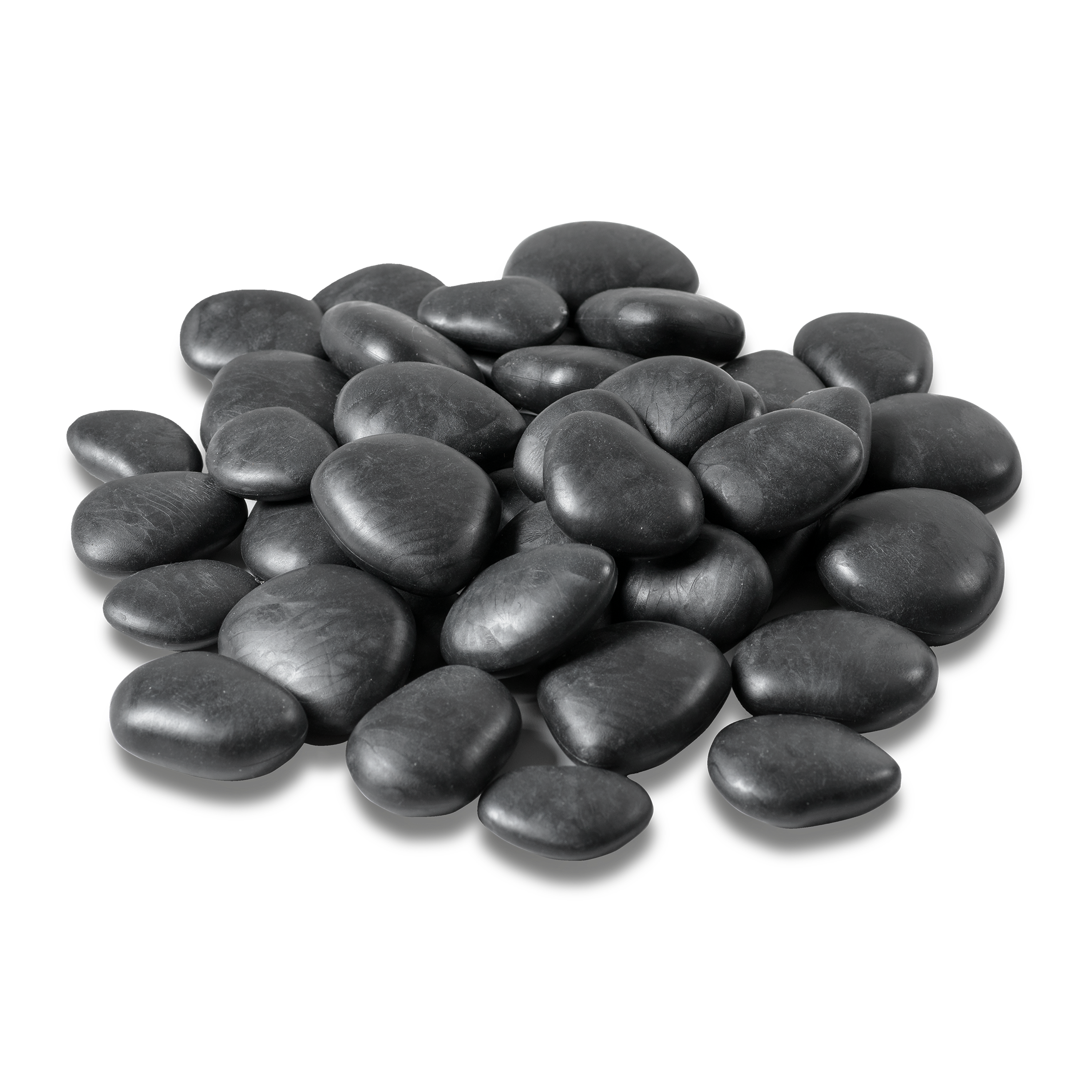 Tera stones para jarrones y acuarios, guijarros decorativos de plástico de colores, guijarros de jardín negros, tamaño 2-3 cm (pequeño, negro)
