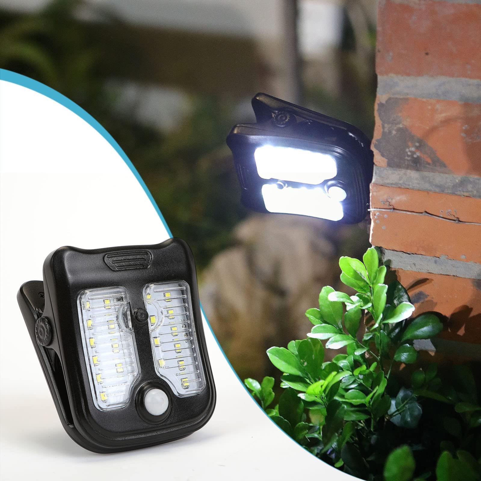 Applique murale solaire d'extérieur étanche, 2 pièces, lampe de clôture solaire à clipser, lumière LED de sécurité sans fil - 4