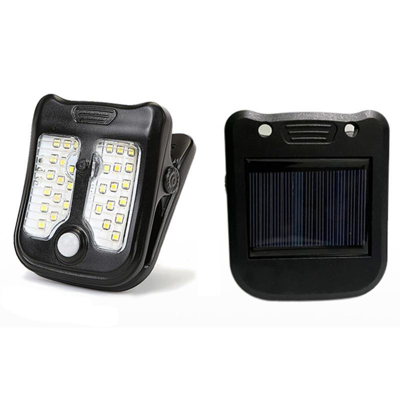 Applique murale solaire d'extérieur étanche, 2 pièces, lampe de clôture solaire à clipser, lumière LED de sécurité sans fil - 6