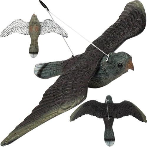 Leurre Effaroucheur Oiseaux Jardin Volant Faucon 43x25cm Répulsif Extérieur