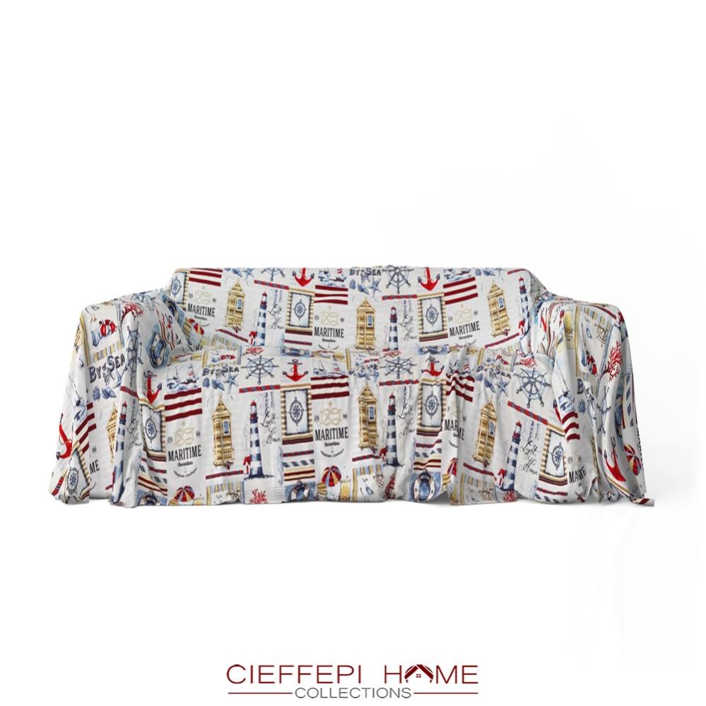 Telo Arredo Cieffepi Home Collections Multicolour, 220x270 Cm, Colore Verde. 70% Cotone, 30% Poliestere. Copri Divano, Copriletto O Copri Poltrona. - 2