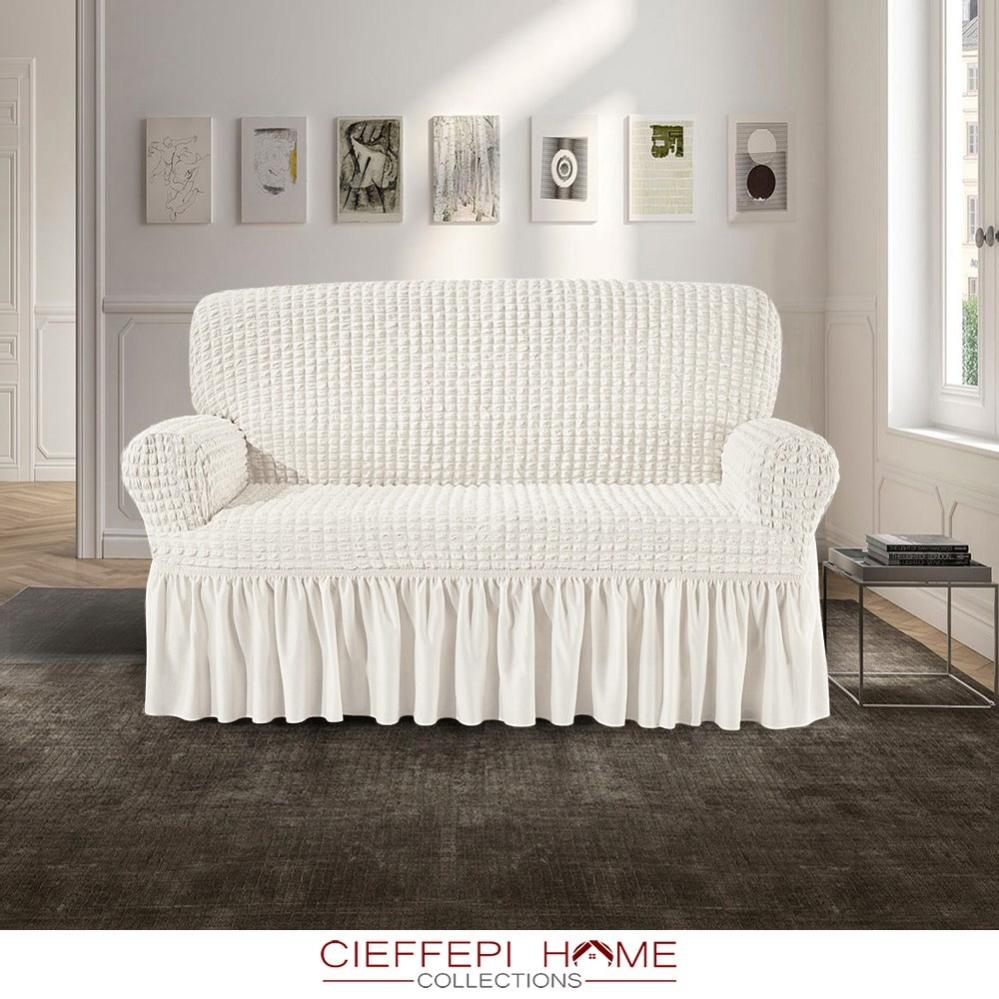 Copridivano Elasticizzato Jacquard 4 Posti - Made In Italy, Grigio, 11 Colori - 2