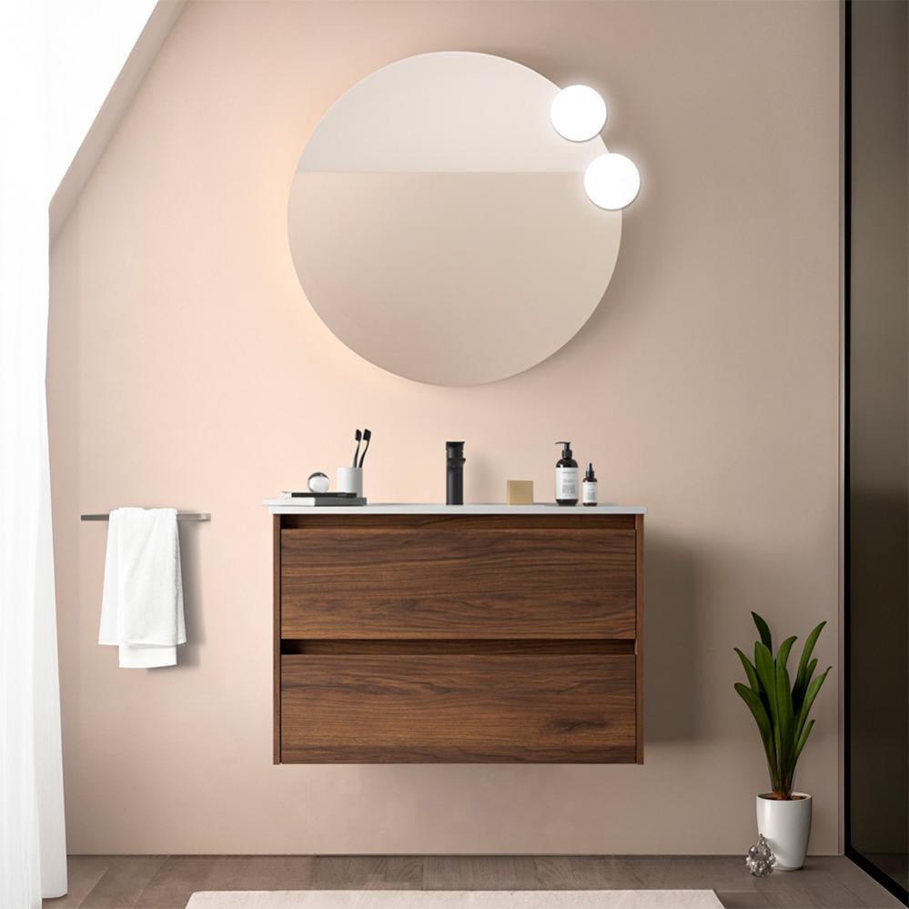 Mobile Bagno Industriale Con Lavabo E Specchio - 80x47x78cm, Metallico, Stile Moderno - Foto 9
