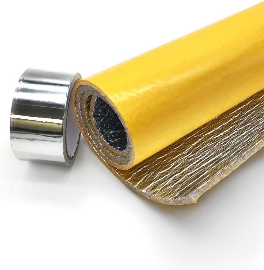 BENECREAT Schuimisolatietape 5 m (L) x 40 mm (B) x 6 mm (T) Zwarte sterke zelfklevende EVA-schuimtape weerstrippen met hoge dichtheid gesloten voor deuren, geluiddicht