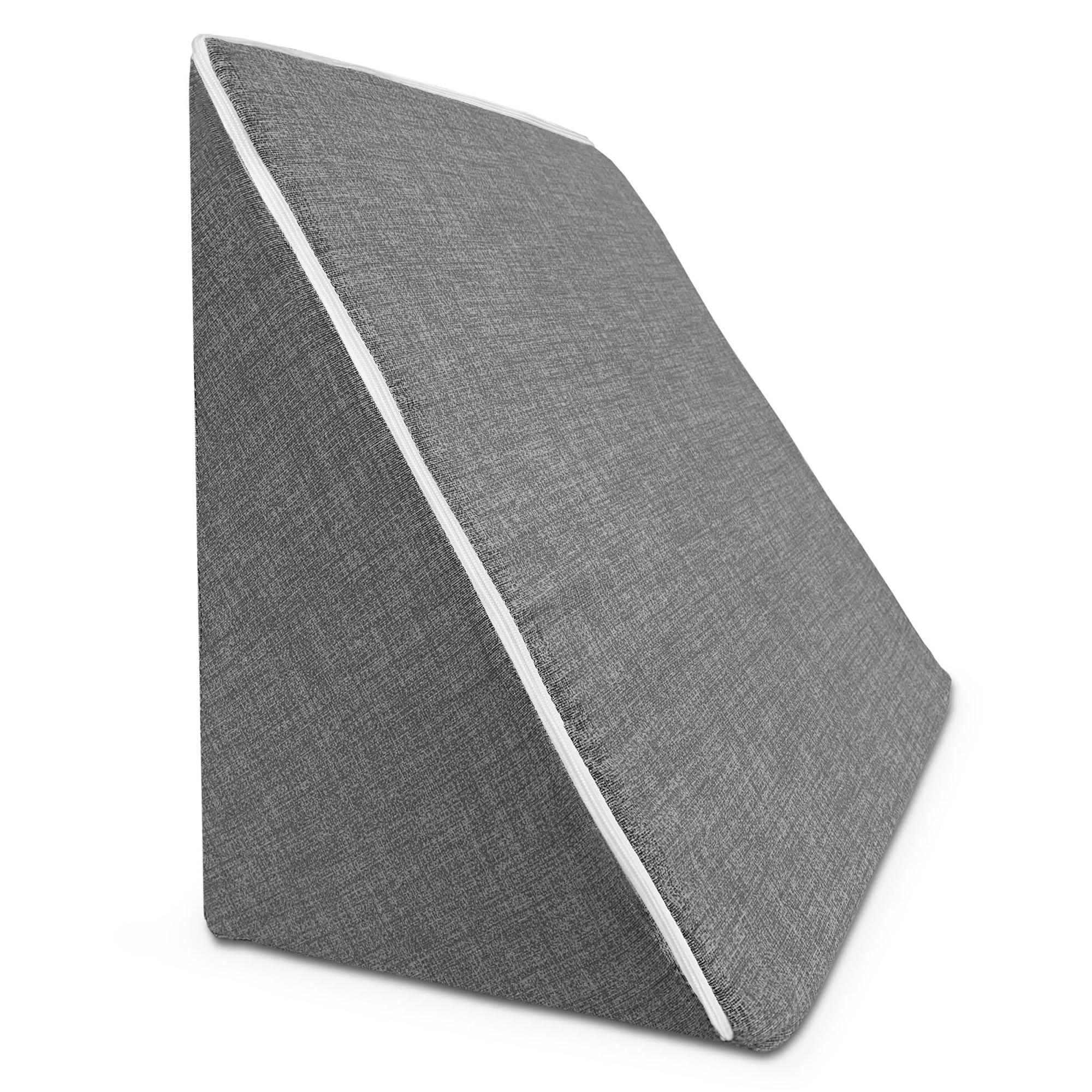 Tienda eurasia – almohada de lectura, 50x40x40 cm, funda lavable, relleno espuma, gris