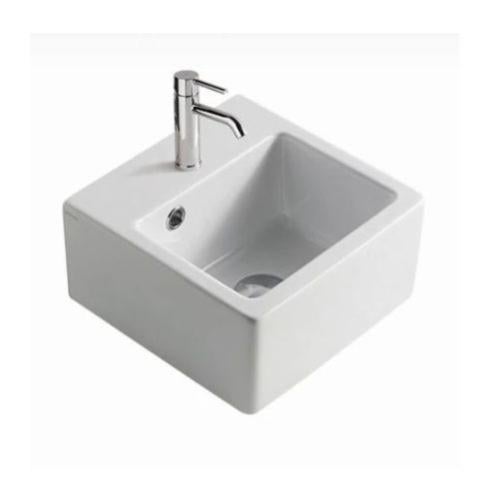 Lavabo sospeso in resina di sintesi (Solid Stone