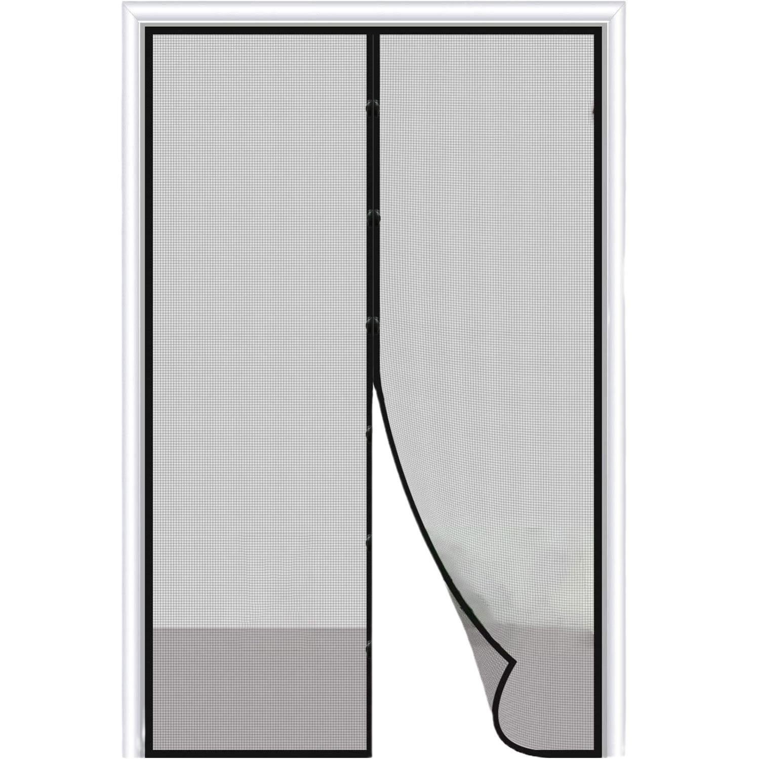 Tenda Antizanzare Con Zip – 90x210 Cm, Montaggio Senza Fori, Per Balcone, Patio E Soggiorno, Anti-gatto
