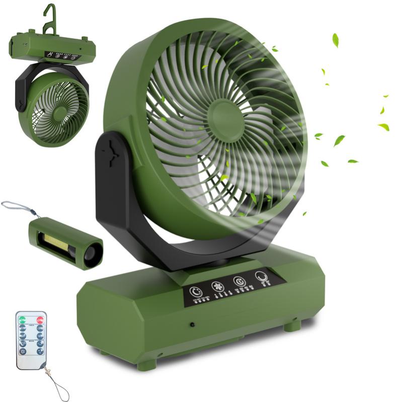 Ventilatore A Vita Portatile - Batteria 10000mAh, 10 Velocità, Luci LED, Ricarica USB-C (Arancione) - Foto 2