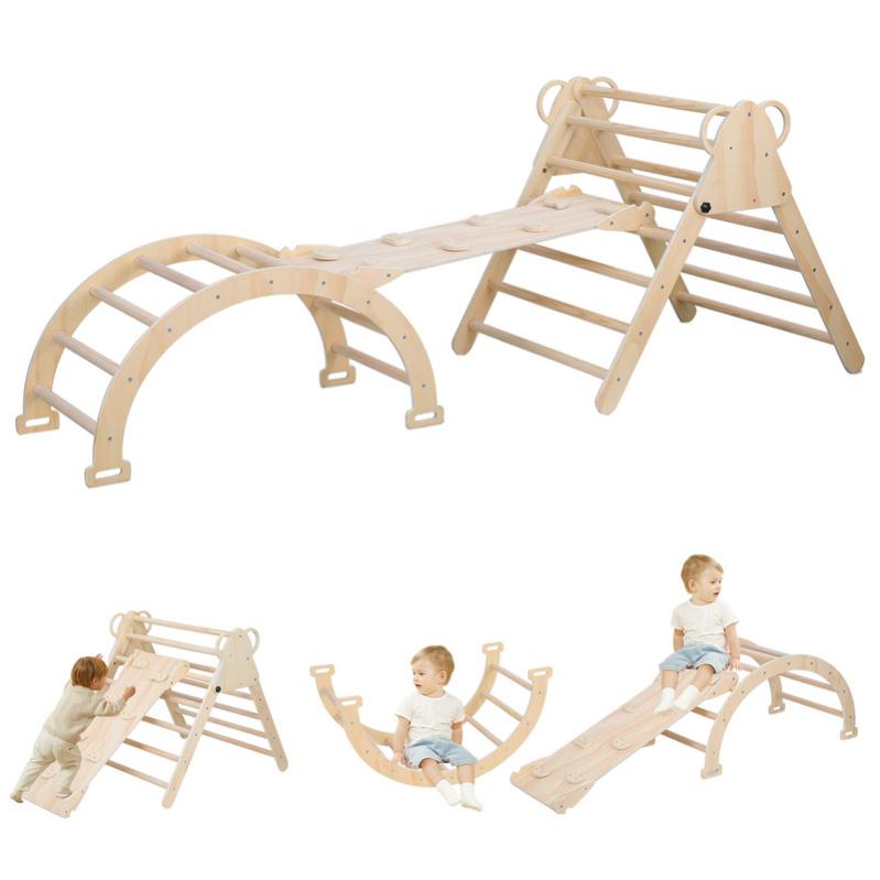 Test Du Triangle D'escalade Montessori 7 En 1 Costway Pour Enfants