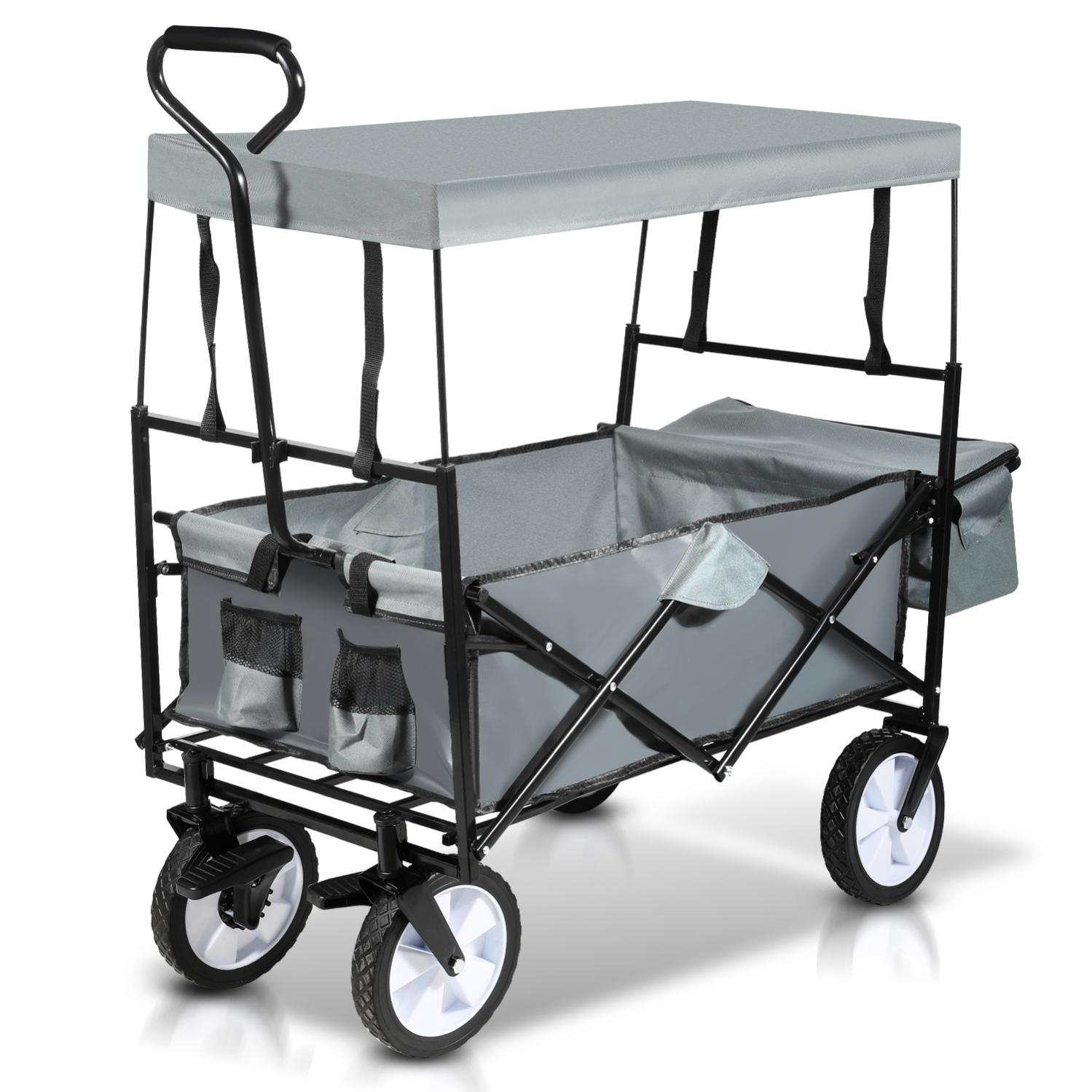 Chariot Toit avec Poignée Refermable Capacité 150Kg. Roues 10cm
