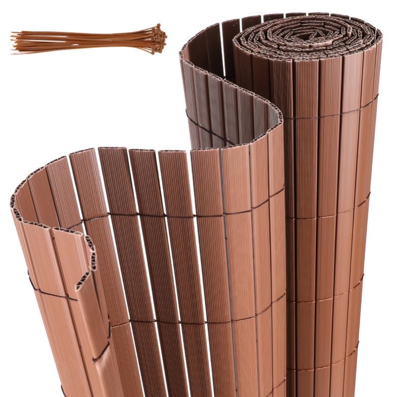 Copri Balcone Marrone 70x1000 Cm - Telo Ombreggiante Con Fascette E Funi Per Privacy - Foto 5