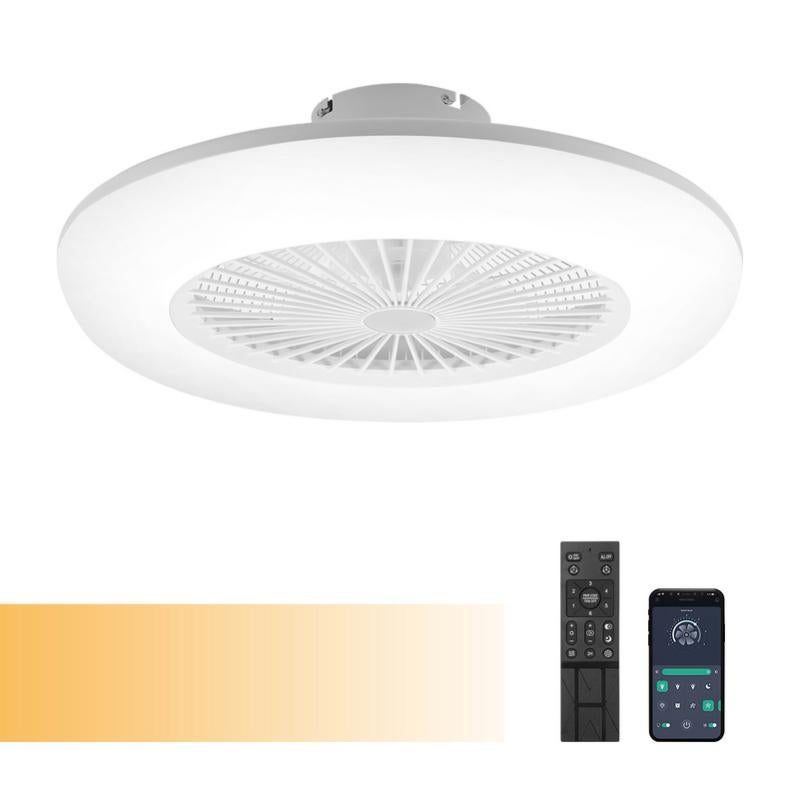 XSGDMN Ventilatore a soffitto senza luce con telecomando, ventilatore a soffitto in legno, 3 pale 132 cm, funzionamento estivo invernale, per camera da letto, soggiorno, fattoria, veranda