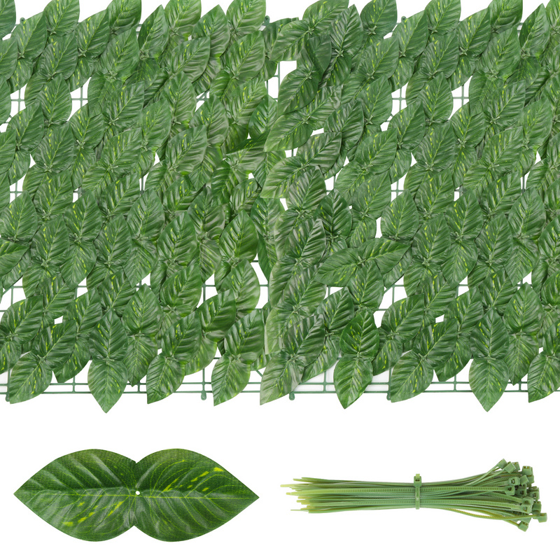 Outsunny Haie Artificiel Brise-Vue Décoration Rouleau 3L X 1,5H M Feuillage Hêtre Réaliste Anti