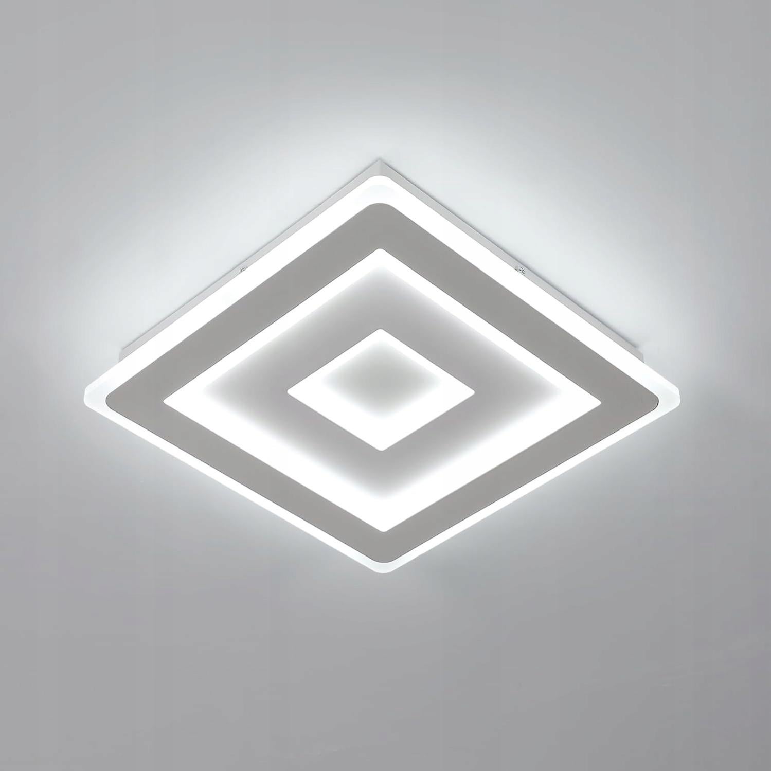 Plafoniera Led Soffitto Rotonda Bianca 24W Luce Fredda Moderno Onde ET-06043