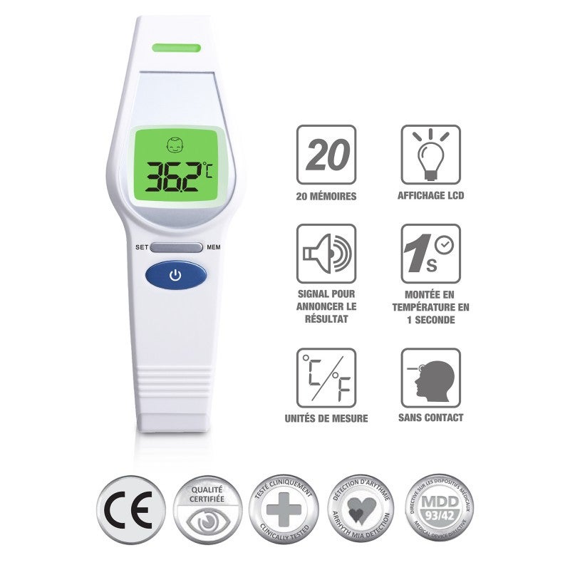 Thermomètre Frontal Numérique – Norme Médical 93-42-eec Ufr106 | Leroy ...