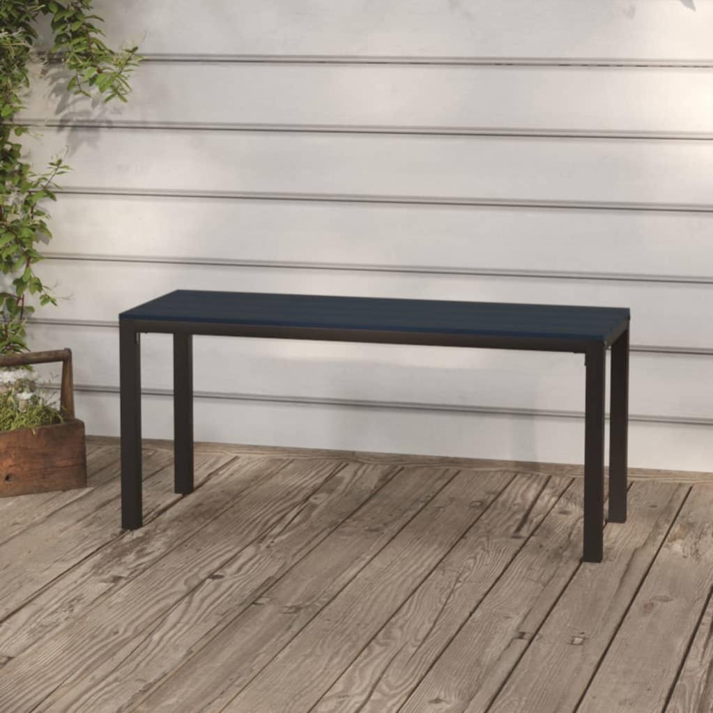 Seduta Comoda 240kg Panchina Da Giardino Outsunny 127cm - Metallo Nero 280kg | Panca Esterno Per 3 Persone Arredamento Giardino - Foto 3