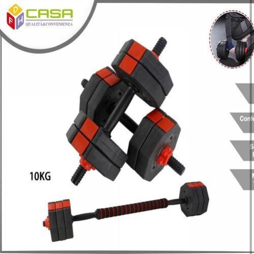 SONGMICS Set di Manubri 2 in 1, 2 x 10 kg, Set di Bilanciere in Ferro SONGMICS Set di Manubri 2 in 1, 2 x 10 kg, Set di Bilanciere in Ferro